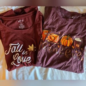Bundle of 2 Womens Fall/Thanksgiving Tops